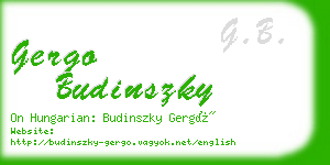 gergo budinszky business card